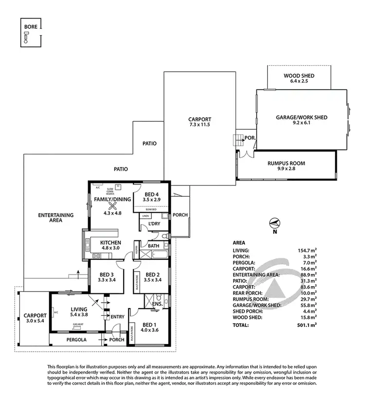 Floorplan of Homely rural property listing, 61 Henry Road, Blakiston SA 5250