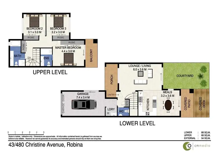Floorplan of Homely townhouse listing, 43/480 Christine Avenue, Robina QLD 4226
