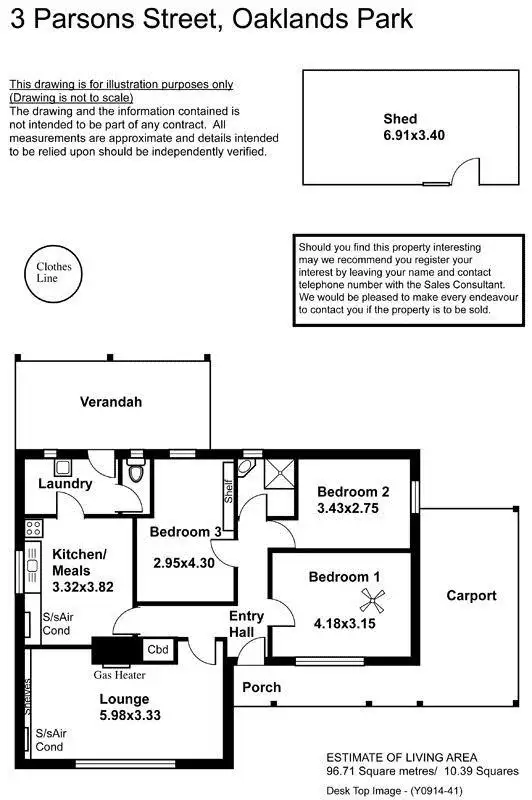 Floorplan of Homely house listing, 3 Parsons Street, Oaklands Park SA 5046
