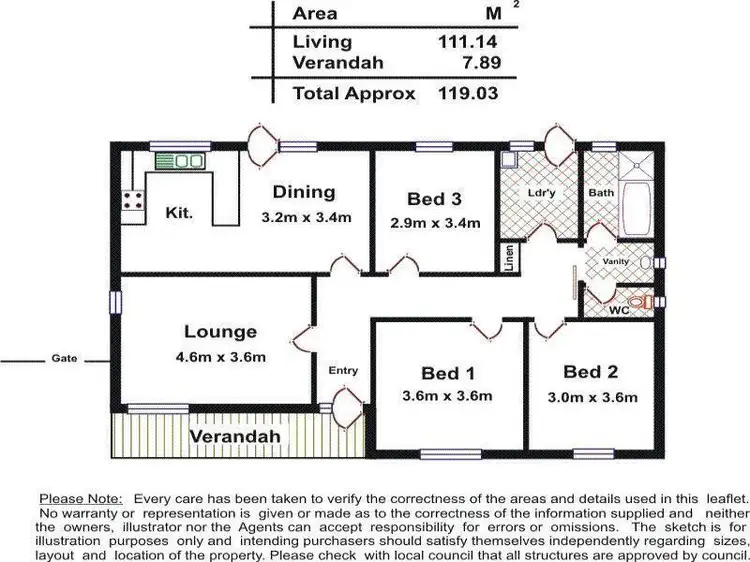 Floorplan of Homely house listing, 17 Kyeema Avenue, Morphett Vale SA 5162