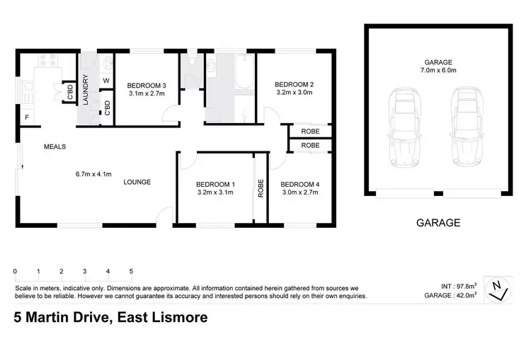 Floorplan of Homely house listing, 5 Martin Drive, East Lismore NSW 2480