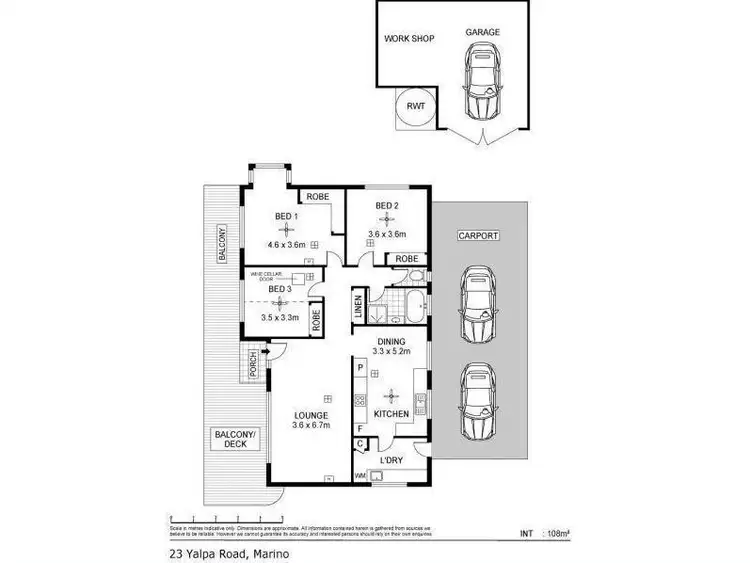 Floorplan of Homely house listing, 23 Yalpa Road, Marino SA 5049