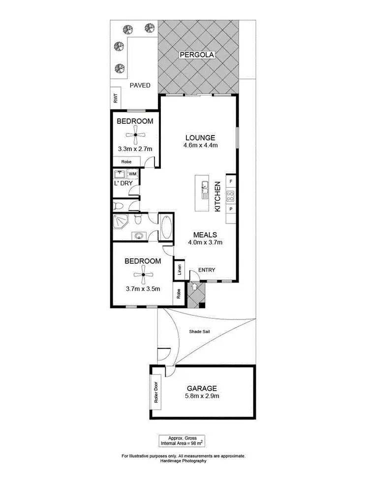 Floorplan of Homely unit listing, 2/517 Anzac Highway, Glenelg North SA 5045