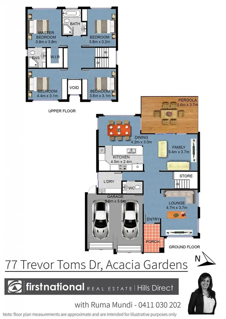 Floorplan of Homely house listing, 77 Trevor Toms Drive, Acacia Gardens NSW 2763