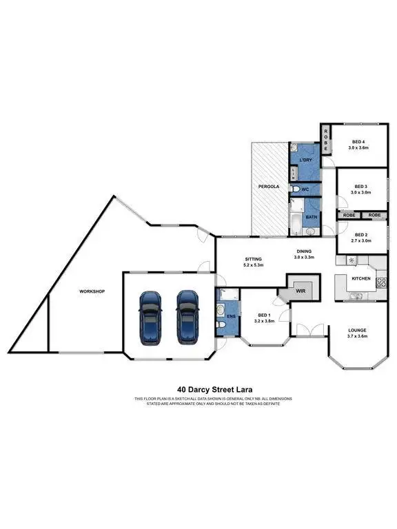 Floorplan of Homely house listing, 40 Darcy Street, Lara VIC 3212