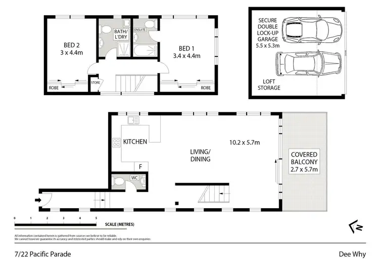 Floorplan of Homely unit listing, 7/22 Pacific Parade, Dee Why NSW 2099