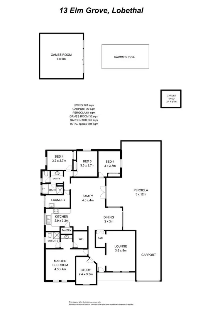 Floorplan of Homely house listing, 13 Elm Grove, Lobethal SA 5241