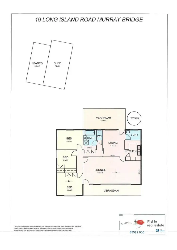 Floorplan of Homely house listing, 19 Long Island Road, Murray Bridge SA 5253