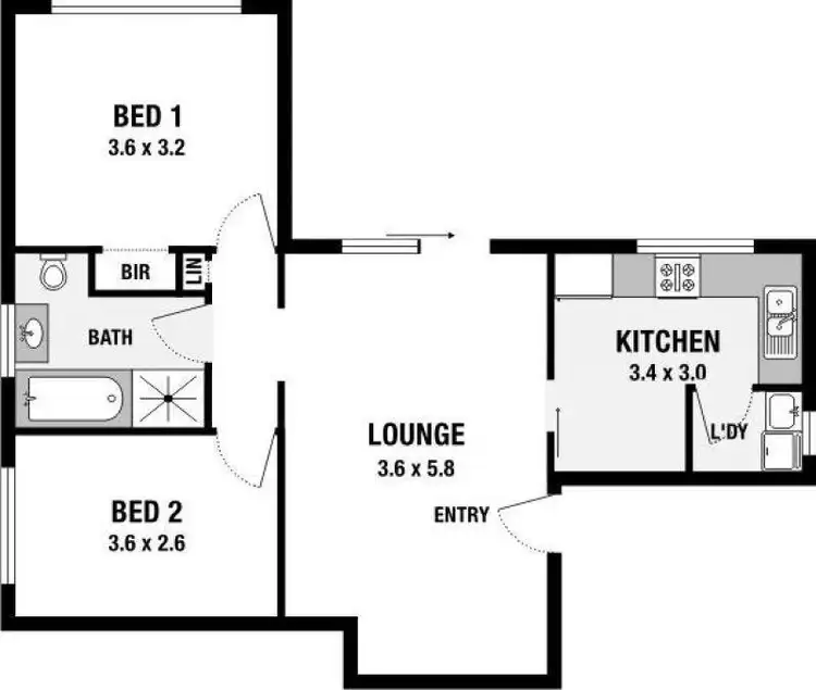 Floorplan of Homely unit listing, 2/3 Muriel Street, Hornsby NSW 2077
