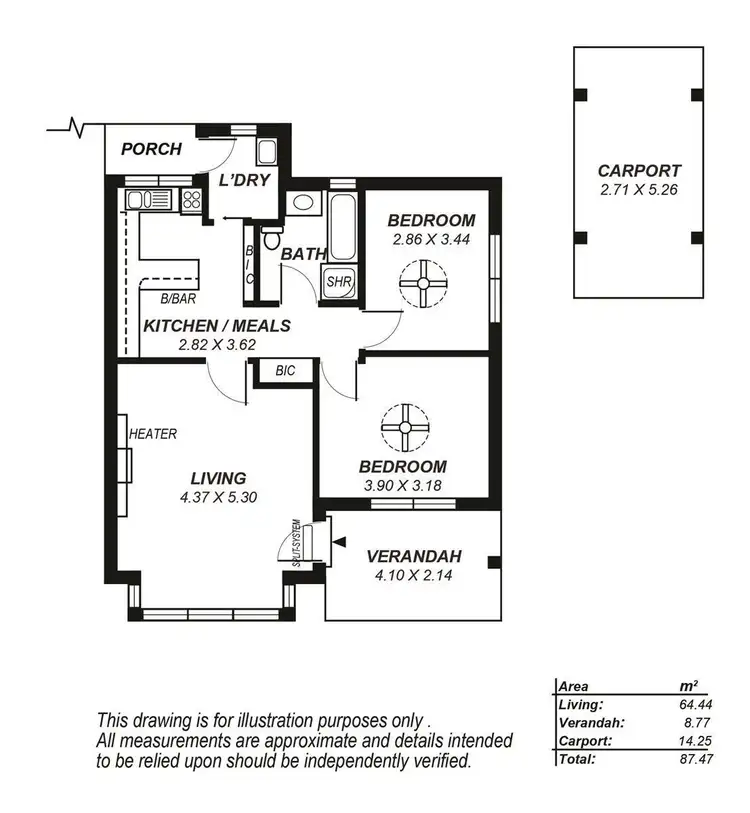 Floorplan of Homely unit listing, 4/46 Kent Street, Hawthorn SA 5062