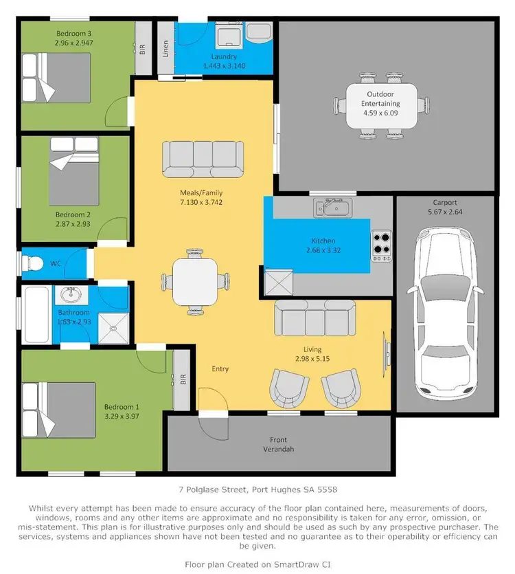 Floorplan of Homely house listing, 7 Polglase Street, Port Hughes SA 5558