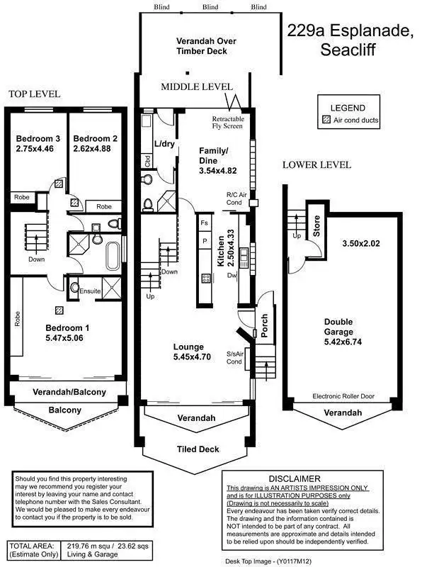 Floorplan of Homely house listing, 229A Esplanade, Seacliff SA 5049