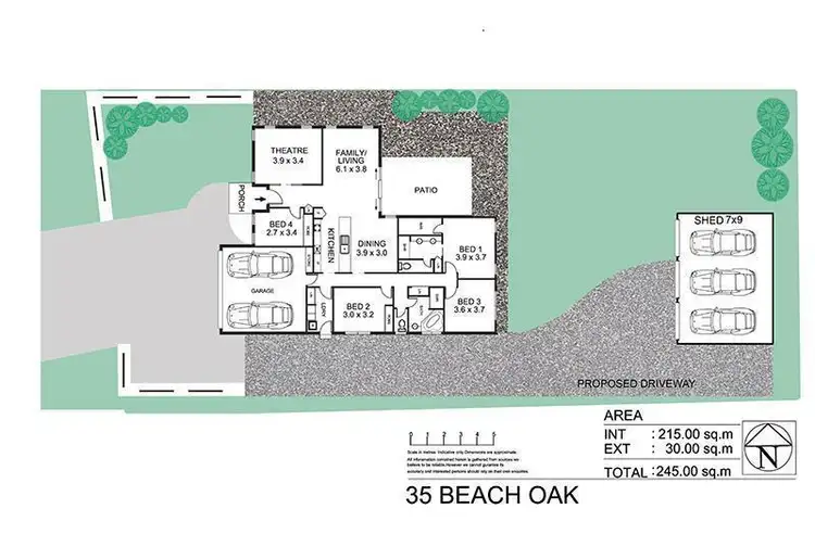 Floorplan of Homely house listing, 35 Beach Oak Drive, Mount Low QLD 4818