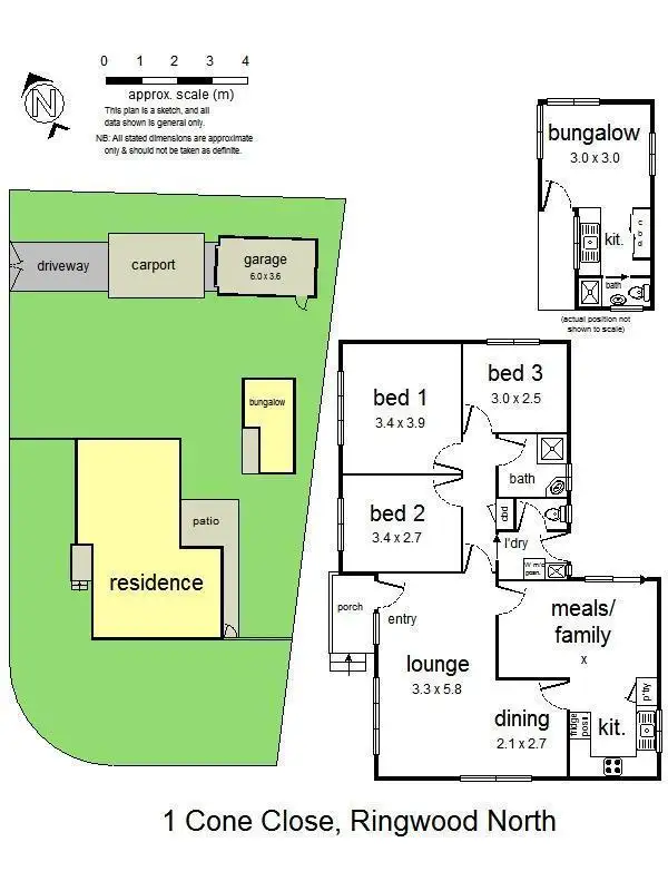 Floorplan of Homely house listing, 1 Cone Close, Ringwood North VIC 3134