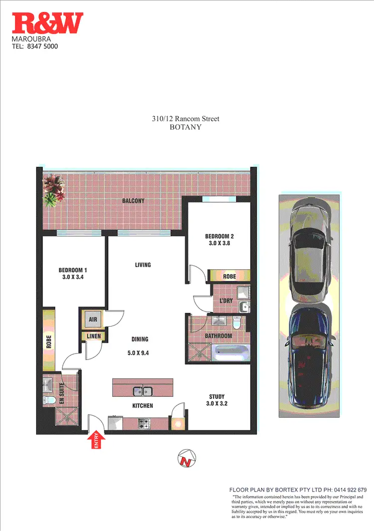 Floorplan of Homely apartment listing, D310/12 Rancom Street, Botany NSW 2019