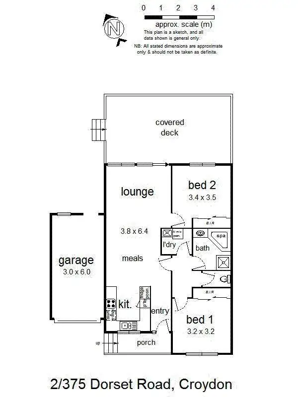 Floorplan of Homely unit listing, 2/375 Dorset Road, Croydon VIC 3136