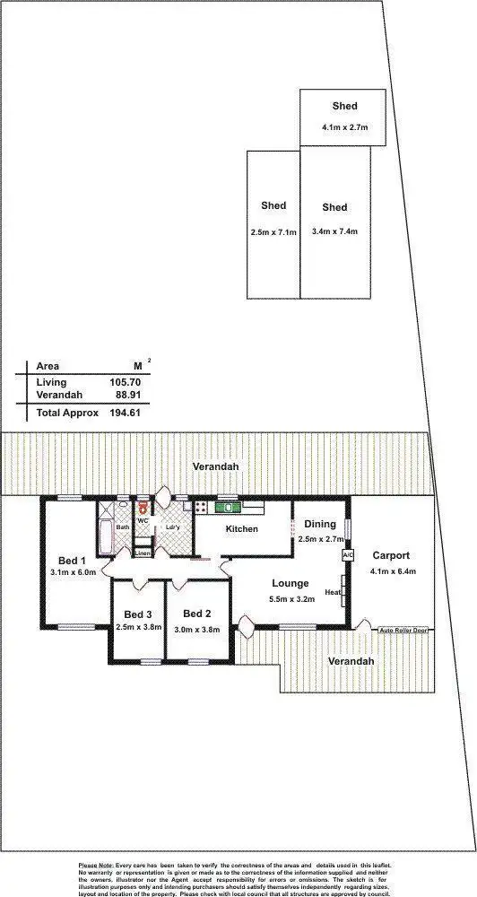 Floorplan of Homely house listing, 635 Main North Road, Elizabeth North SA 5113