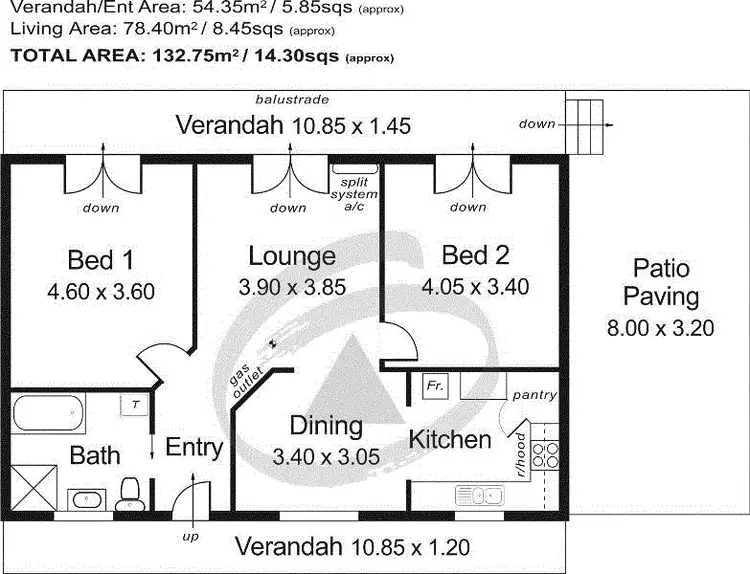 Floorplan of Homely house listing, 47 North Terrace, Littlehampton SA 5250