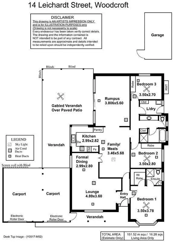 Floorplan of Homely house listing, 14 Leichardt Street, Woodcroft SA 5162
