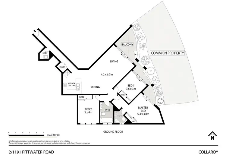 Floorplan of Homely unit listing, 2/1191-1195 Pittwater Road, Collaroy NSW 2097