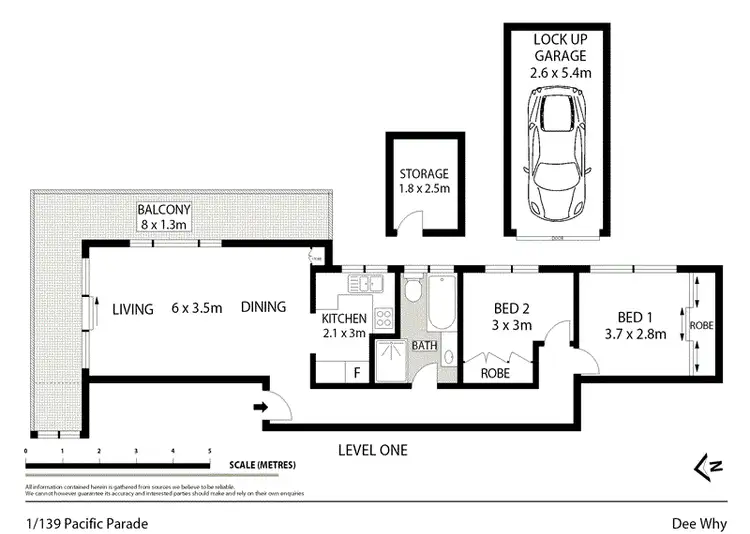 Floorplan of Homely unit listing, 1/139-141 Pacific Parade, Dee Why NSW 2099