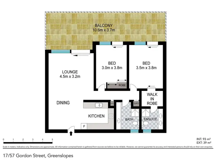 Floorplan of Homely apartment listing, 17/57 Gordon Street, Greenslopes QLD 4120
