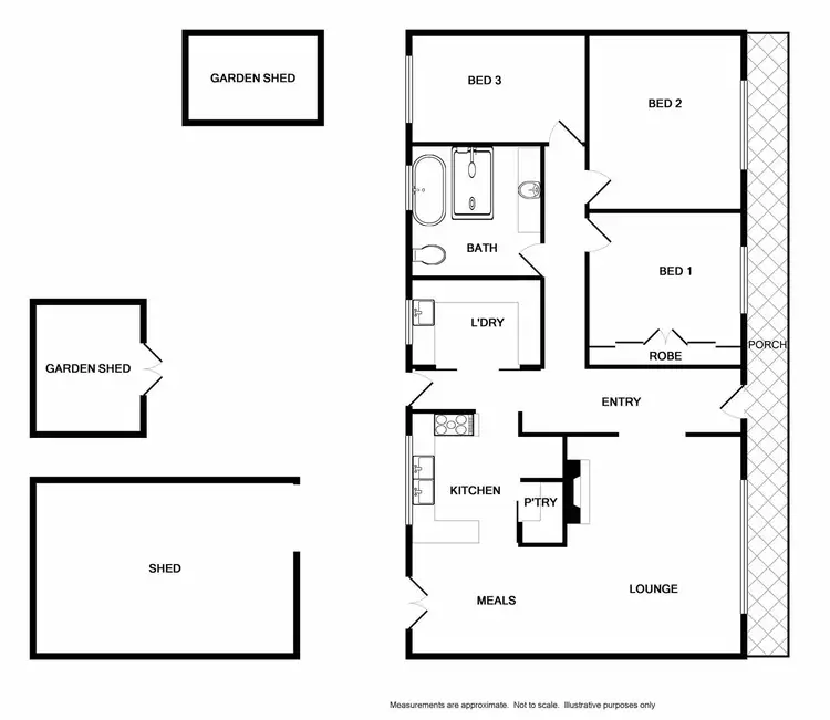 Floorplan of Homely house listing, 2 Rattray Avenue, Wodonga VIC 3690