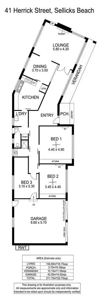 Floorplan of Homely house listing, 41 Herrick Street, Sellicks Beach SA 5174