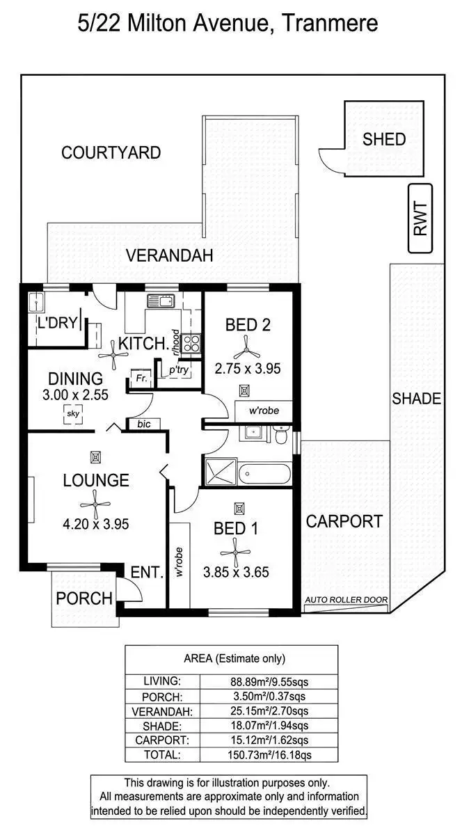 Floorplan of Homely house listing, 5/22 Milton Avenue, Tranmere SA 5073