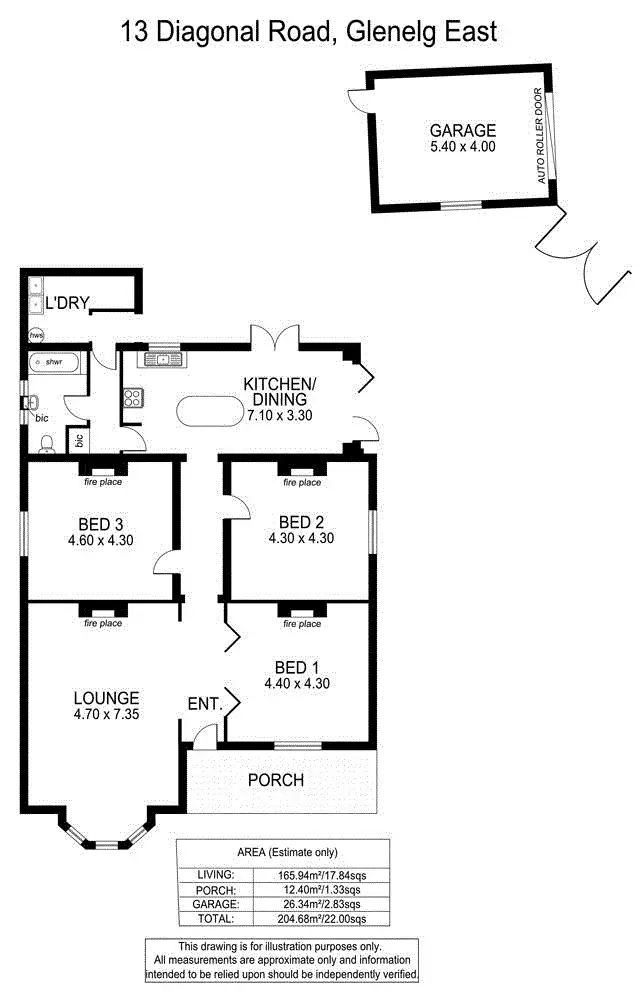 Floorplan of Homely house listing, 13 Diagonal Road, Glenelg East SA 5045