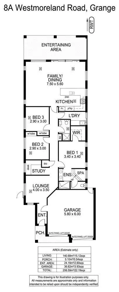 Floorplan of Homely house listing, 8A Westmoreland Road, Grange SA 5022