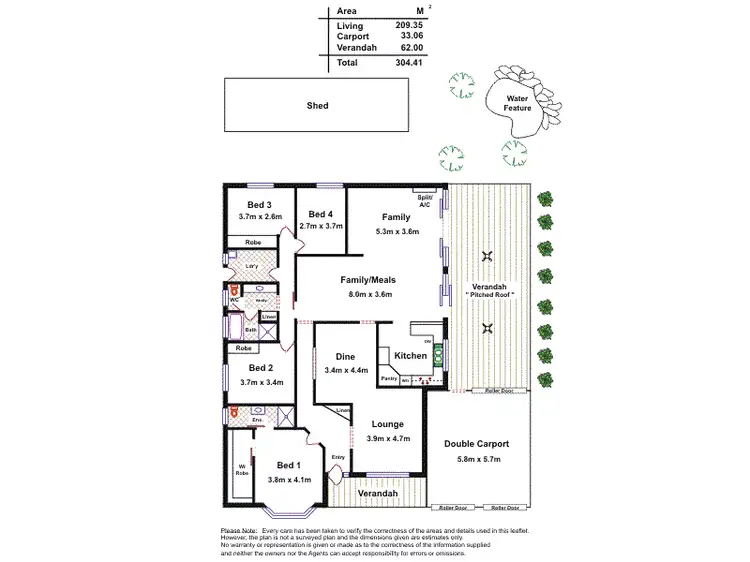 Floorplan of Homely house listing, 6 Lennon Drive, Woodcroft SA 5162
