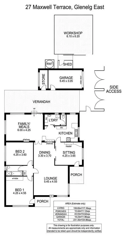 Floorplan of Homely house listing, 27 Maxwell Terrace, Glenelg East SA 5045