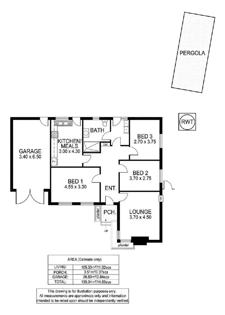 Floorplan of Homely house listing, 1 Batty Place, Woodville South SA 5011