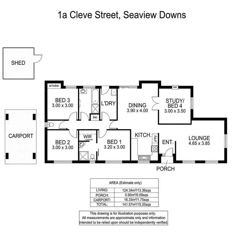 Floorplan of Homely house listing, 1A Cleve Street, Seaview Downs SA 5049