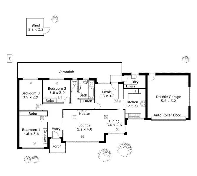 Floorplan of Homely house listing, 9 Troon Street, Novar Gardens SA 5040