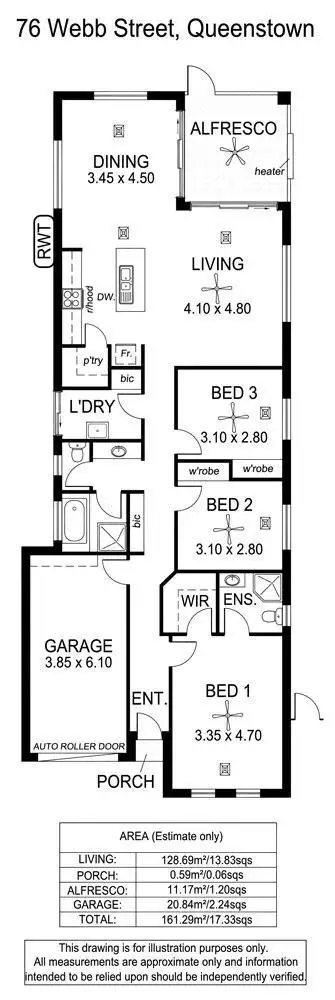 Floorplan of Homely house listing, 76 Webb Street, Queenstown SA 5014