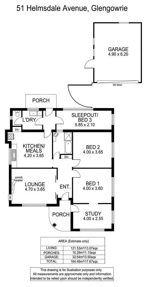 Floorplan of Homely house listing, 51 Helmsdale Avenue, Glengowrie SA 5044