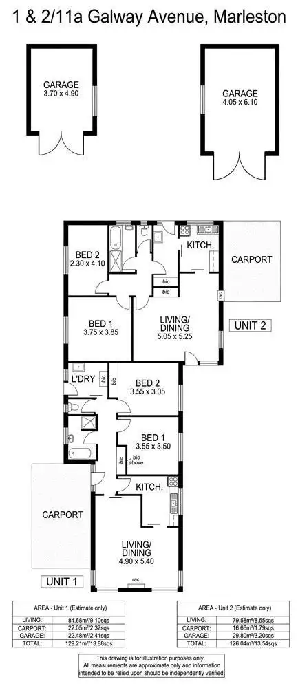 Floorplan of Homely unit listing, 1/11A Galway Avenue, Marleston SA 5033