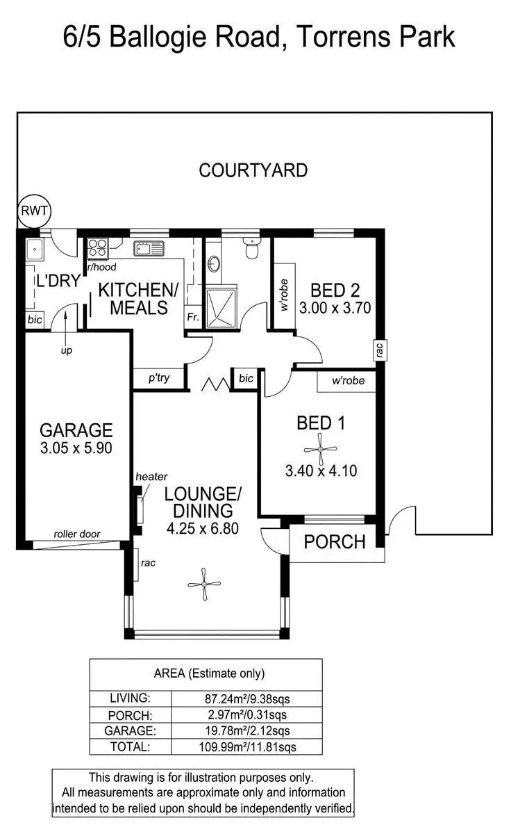 Floorplan of Homely unit listing, 6/5 Ballogie Road, Torrens Park SA 5062