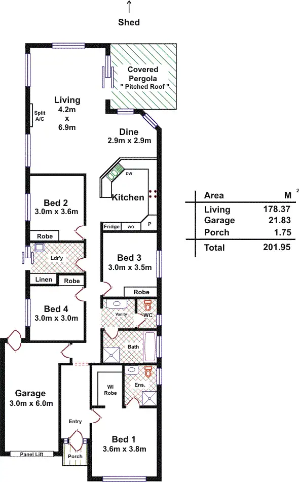 Floorplan of Homely house listing, 38 Stonehouse Avenue, Camden Park SA 5038