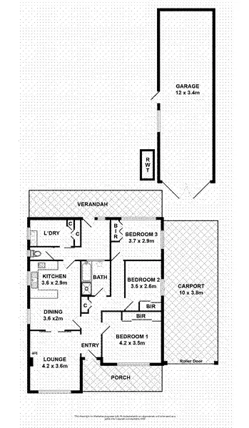 Floorplan of Homely house listing, 3 Australian Avenue, Clovelly Park SA 5042