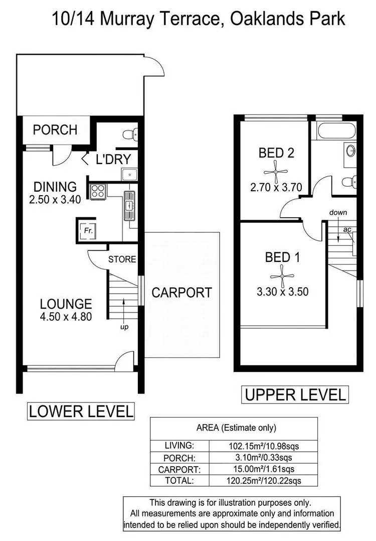 Floorplan of Homely townhouse listing, 10/14 Murray Terrace, Oaklands Park SA 5046