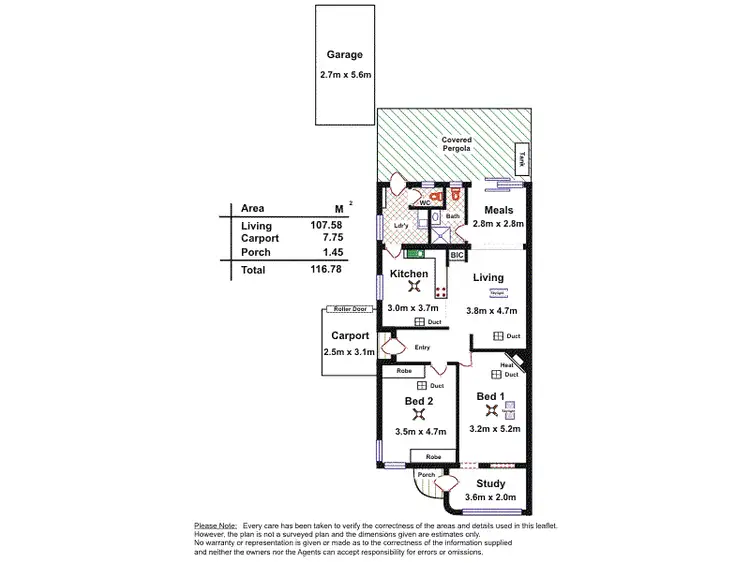 Floorplan of Homely house listing, 2 Winston Crescent, Glengowrie SA 5044
