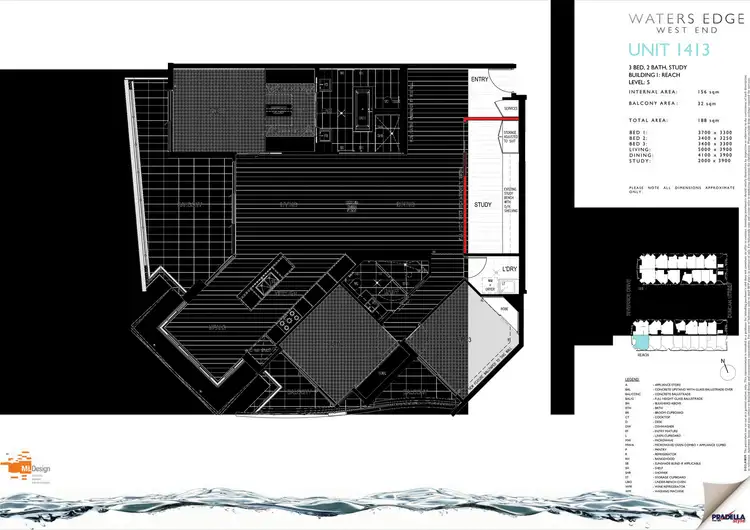 Floorplan of Homely apartment listing, 1413/45 Duncan Street, West End QLD 4101