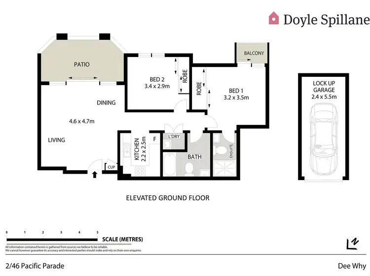 Floorplan of Homely unit listing, 2/46 Pacific Parade, Dee Why NSW 2099