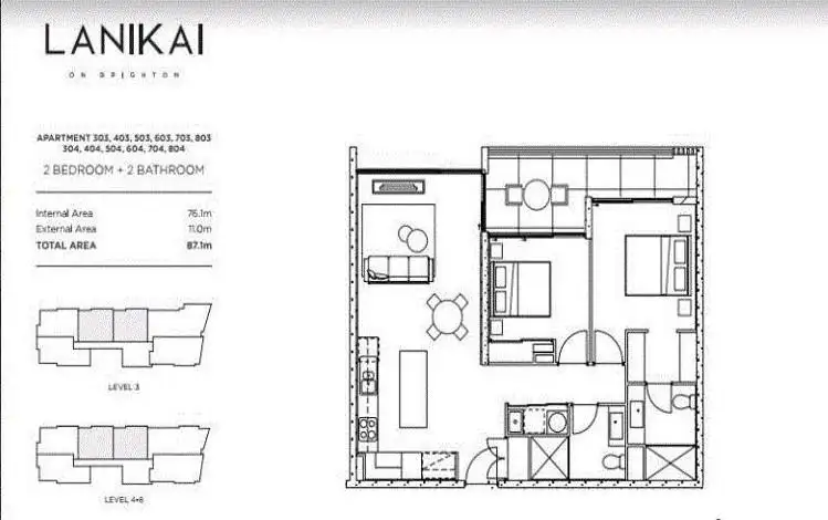 Floorplan of Homely apartment listing, 404/30 Brighton Parade, Southport QLD 4215