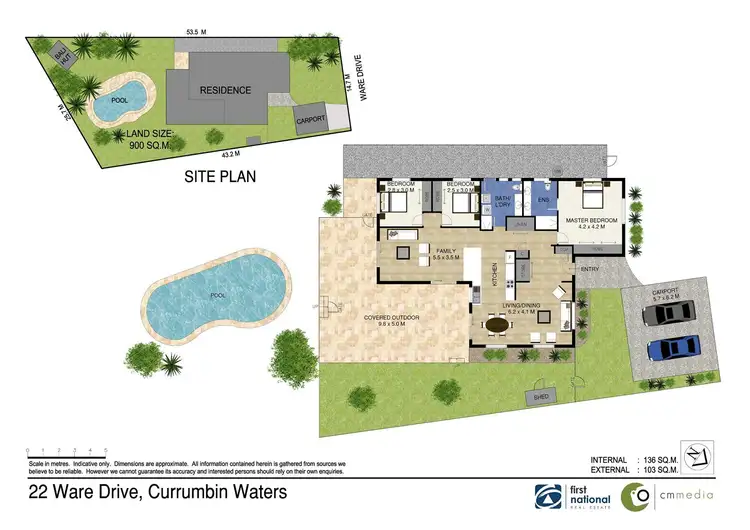 Floorplan of Homely house listing, 22 Ware Drive, Currumbin Waters QLD 4223
