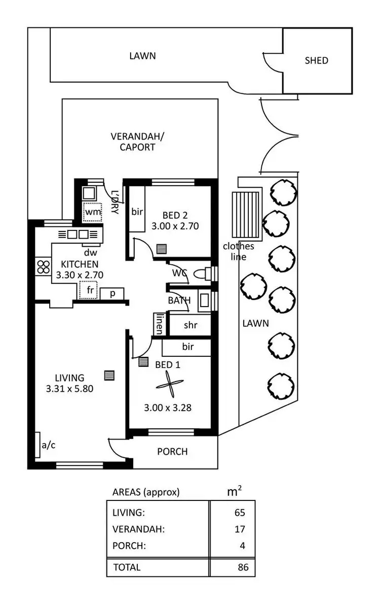 Floorplan of Homely unit listing, 16/24 Short Street, Mansfield Park SA 5012
