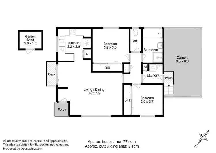 Floorplan of Homely house listing, 3/55c Agnes Street, Ranelagh TAS 7109